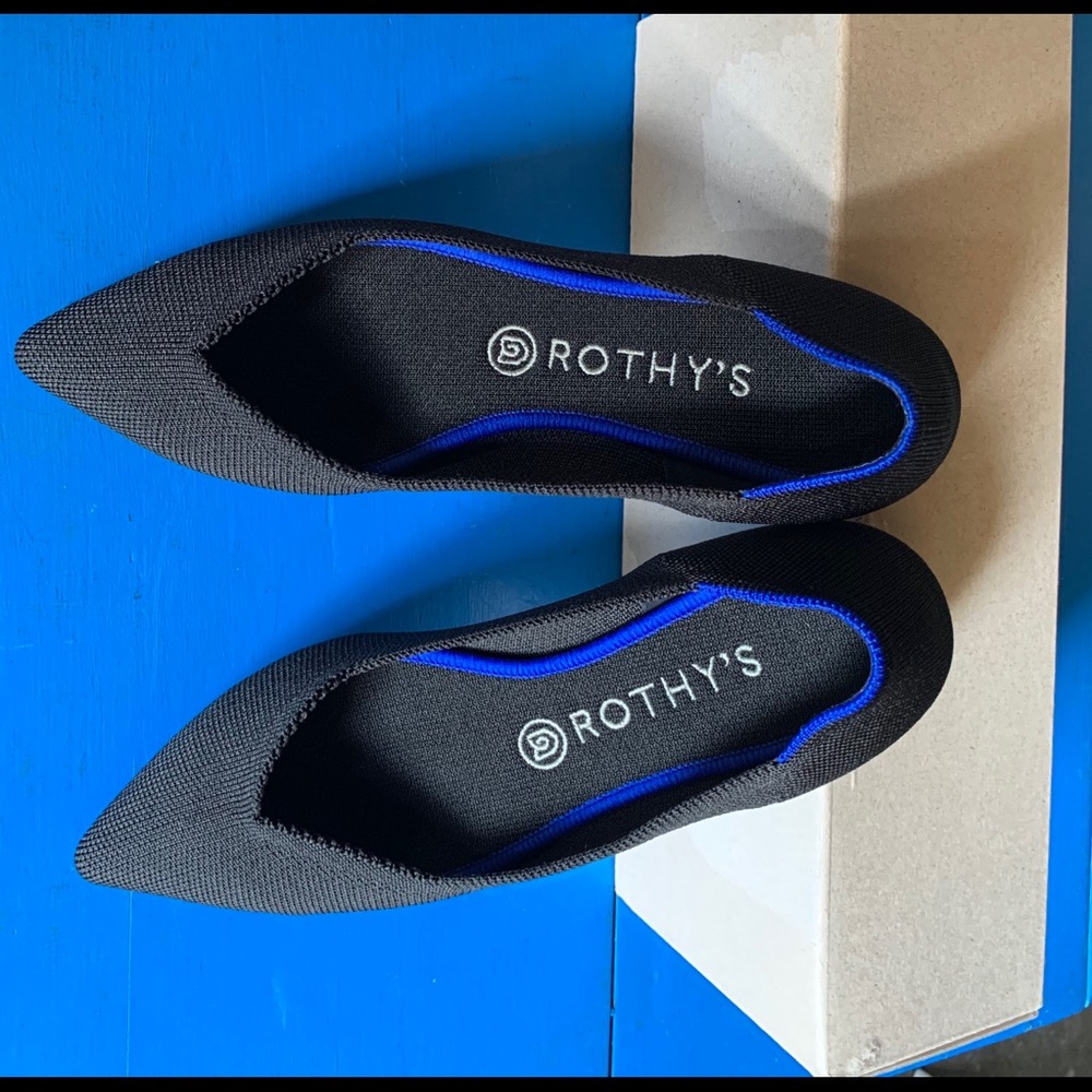 Rothy’s the Point shoes, black, size 9